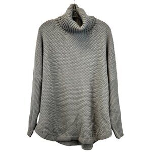 DOROSE Turtleneck Long Sleeve Sweater Gray Womens Size Large Tight Knit